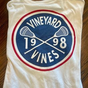 Vineyard vines Youth boys long sleeve lacrosse t shirt - size xl
